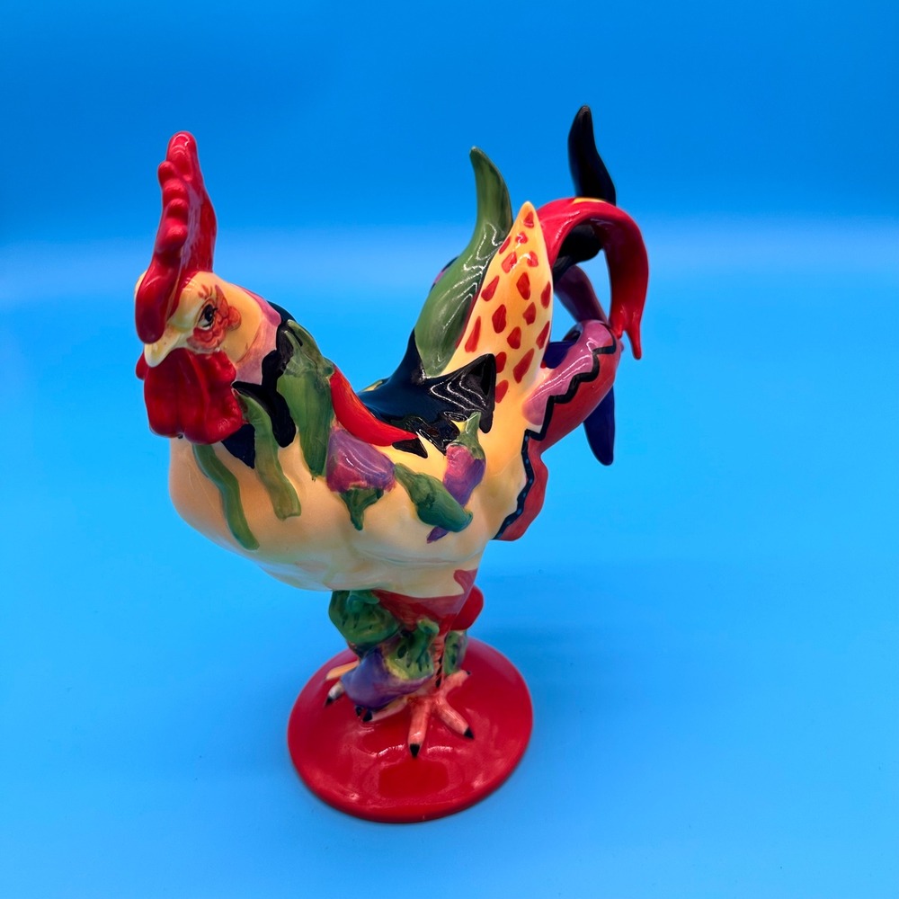 POULTRY IN MOTION Hot Wings ROOSTER Sharon Neuhaus 10.5" FIGURINE Chili‎ Peppers